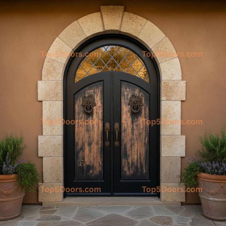 black front door tuscan Door