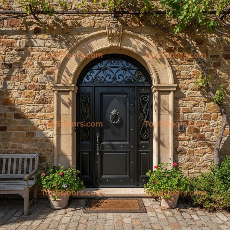black front door tuscan Door
