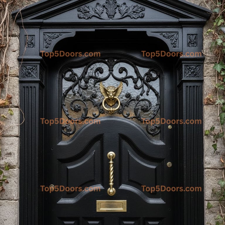 black front door victorian Door