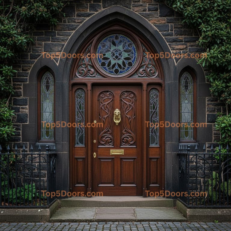 black front door victorian Door