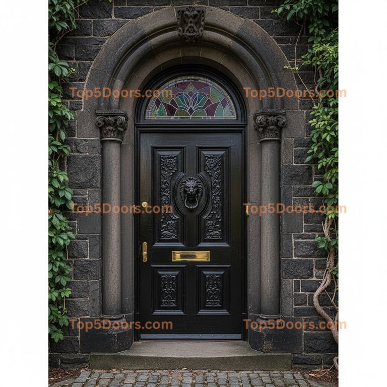 black front door victorian Door