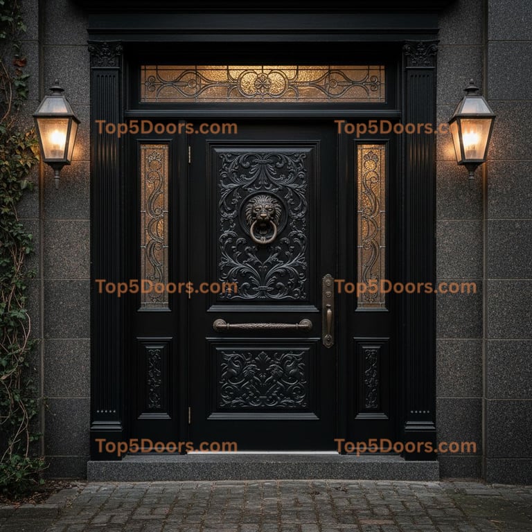 black front door victorian Door