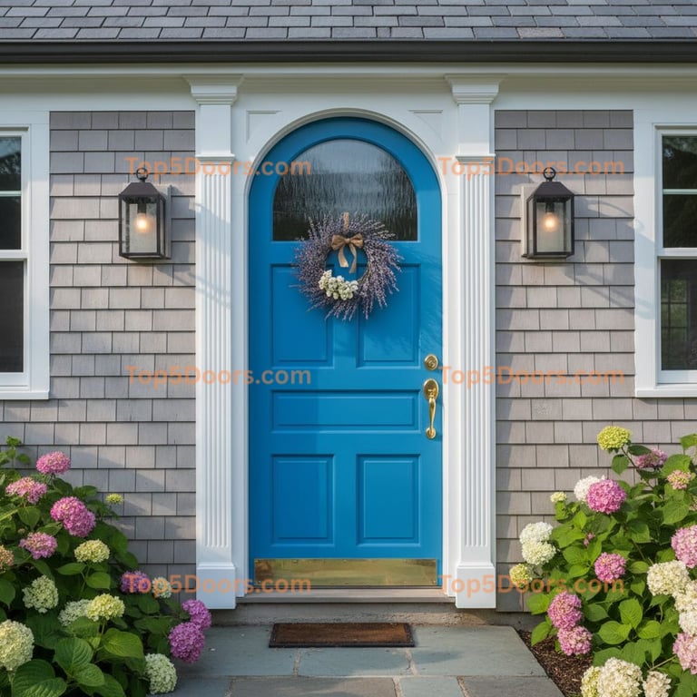 blue front door cape cod Door