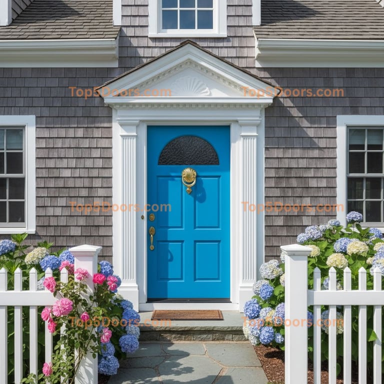 blue front door cape cod Door