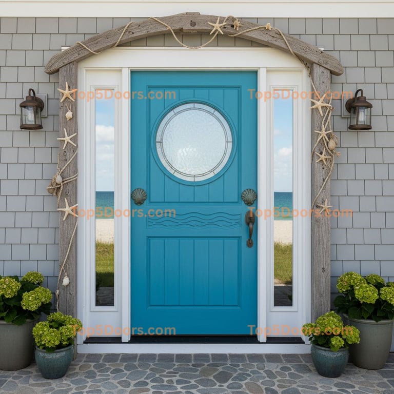 blue front door coastal Door