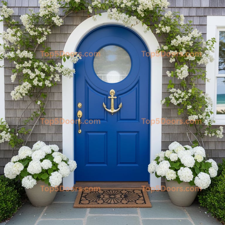 blue front door coastal Door