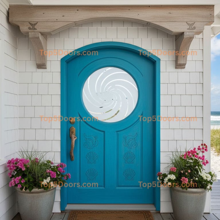 blue front door coastal Door