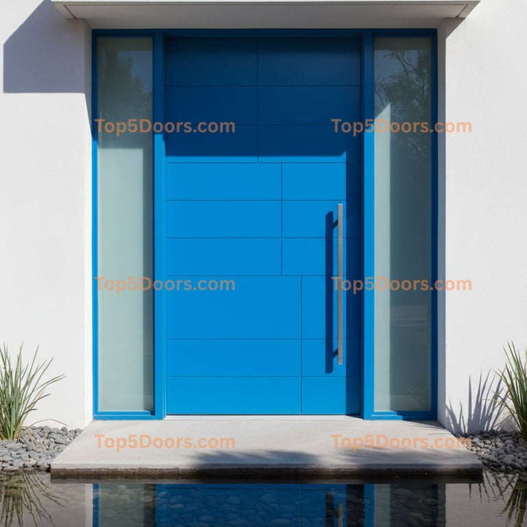blue front door contemporary Door