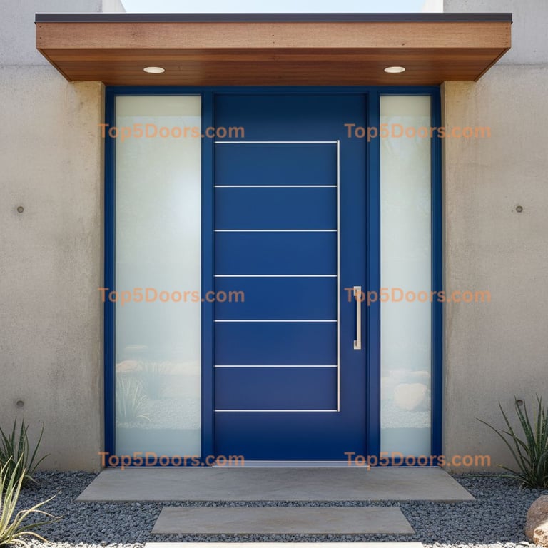 blue front door contemporary Door