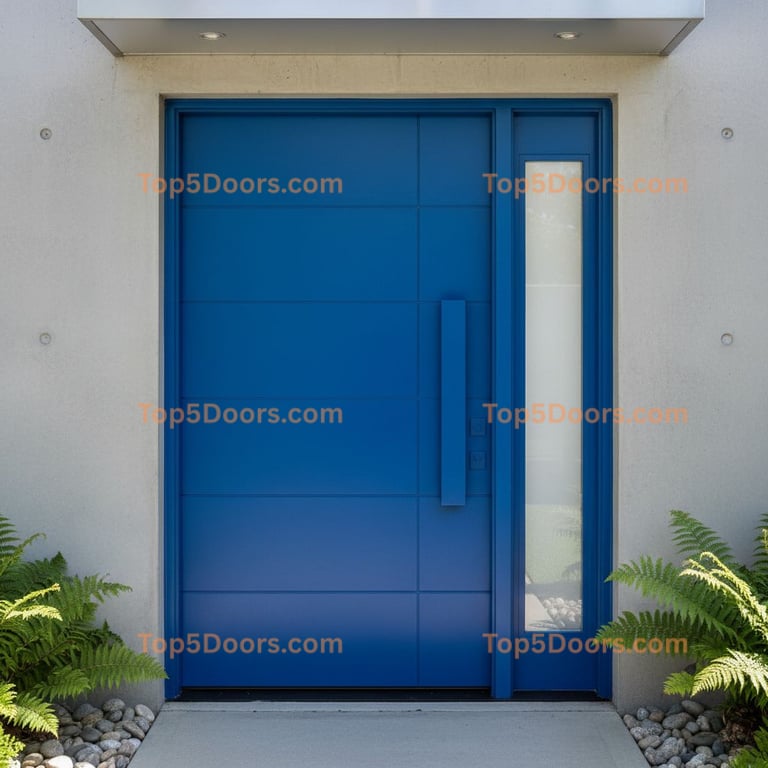 blue front door contemporary Door