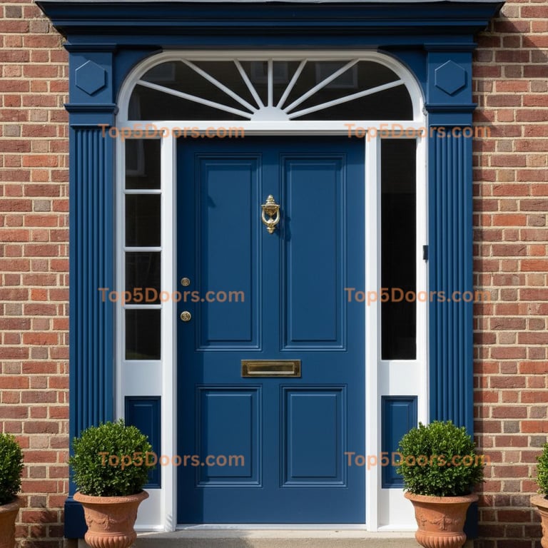 blue front door georgian Door