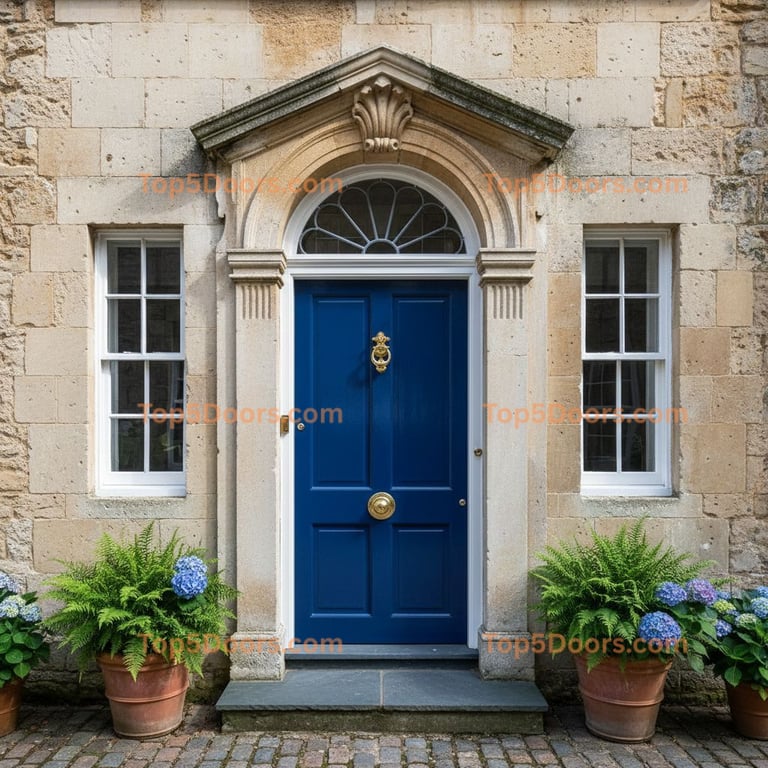 blue front door georgian Door