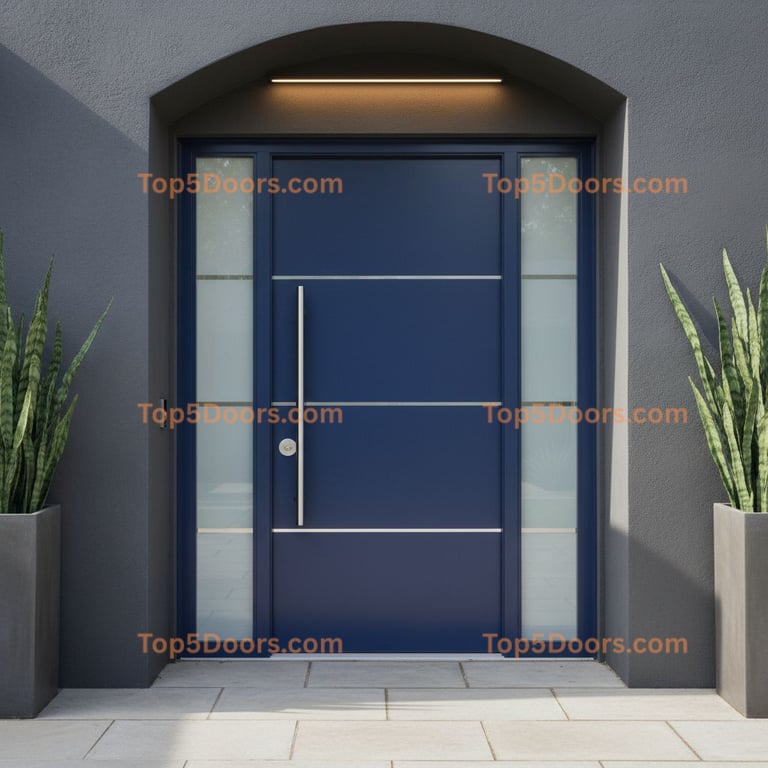 blue front door modern Door