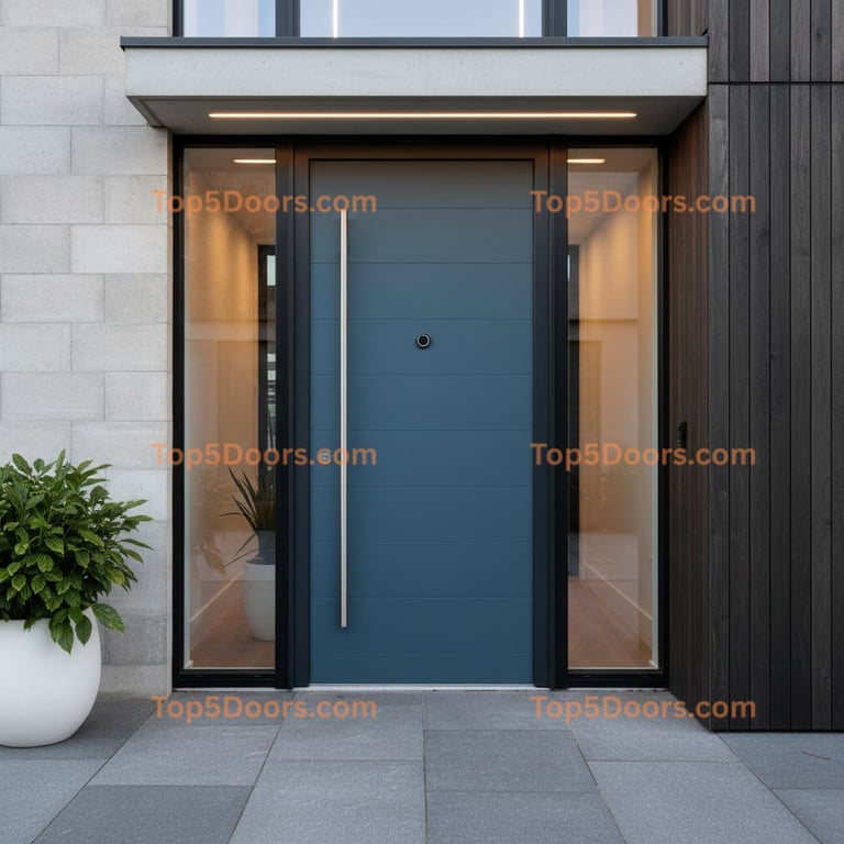 blue front door modern Door