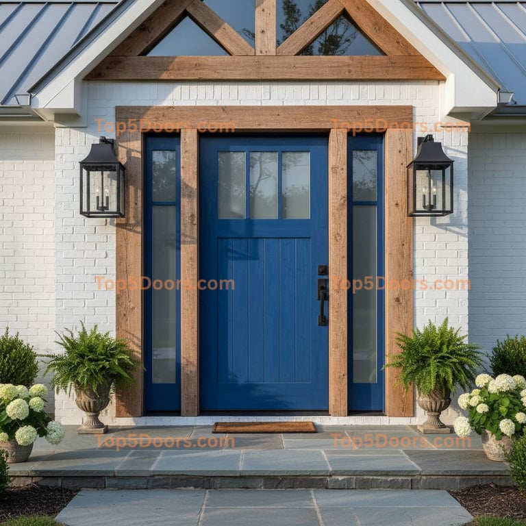 blue front door modern farmhouse Door