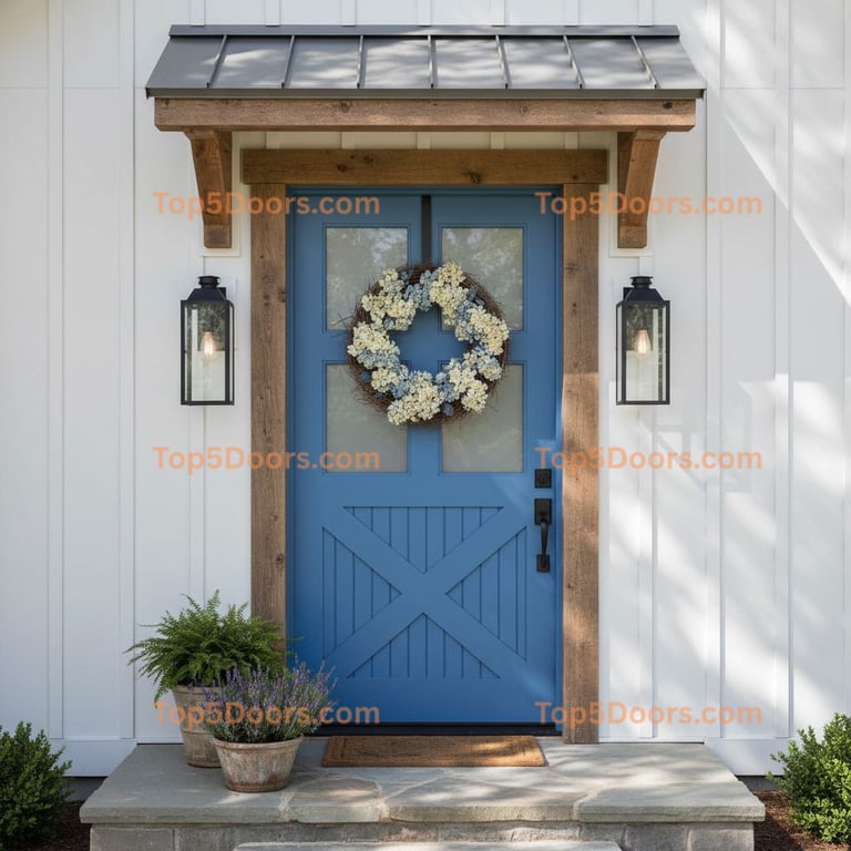 blue front door modern farmhouse Door