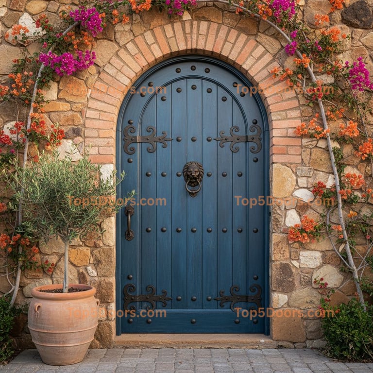 blue front door tuscan Door