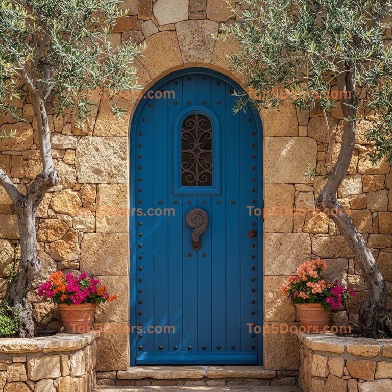 blue front door tuscan Door