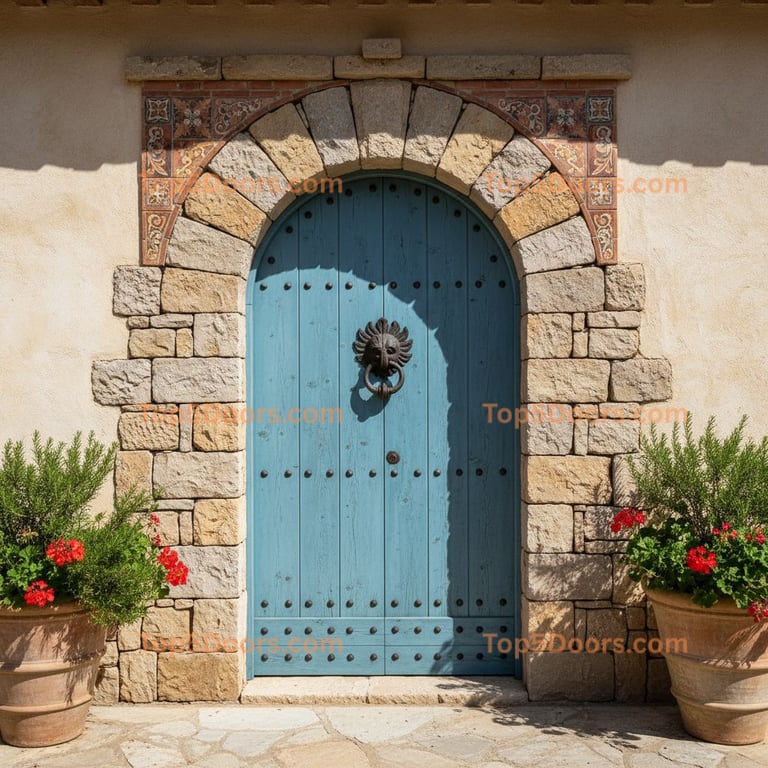 blue front door tuscan Door