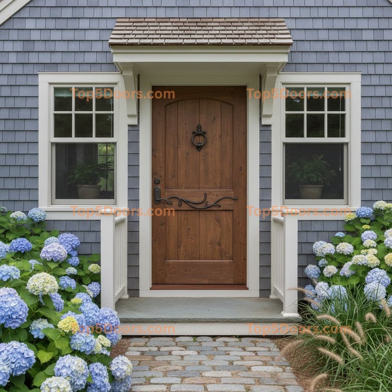 brown front door cape cod Door
