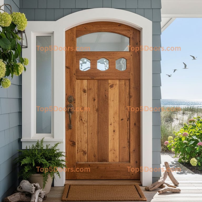 brown front door coastal Door