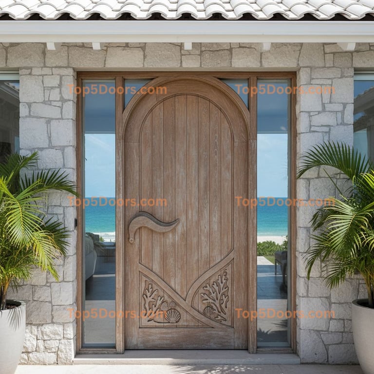 brown front door coastal Door