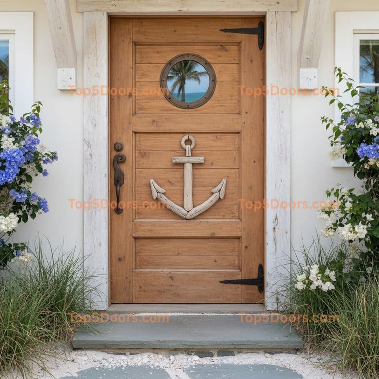 brown front door coastal Door