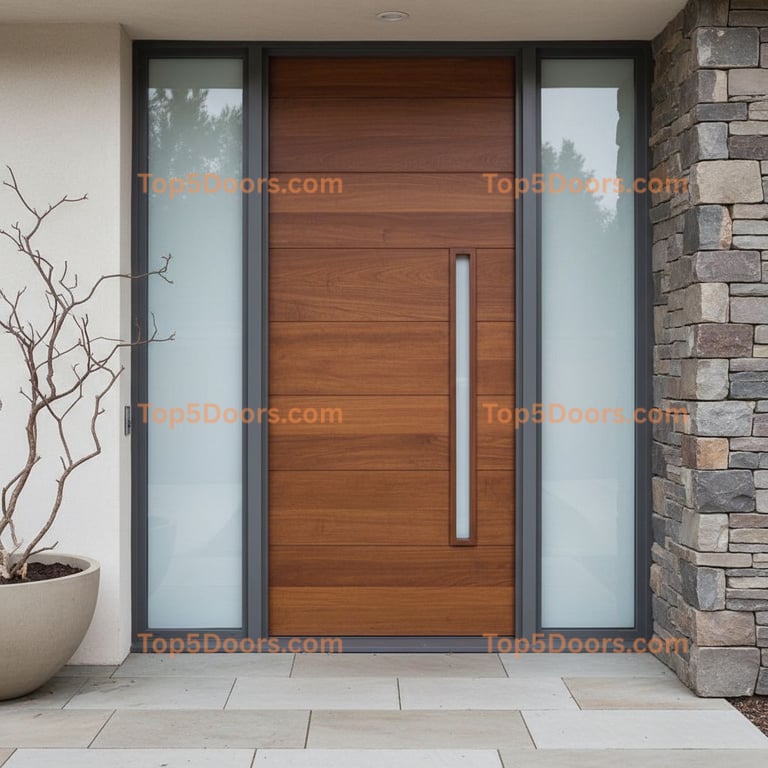 brown front door contemporary Door