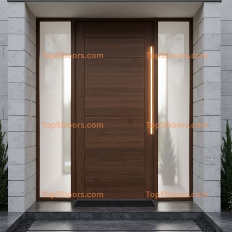 brown front door contemporary Door