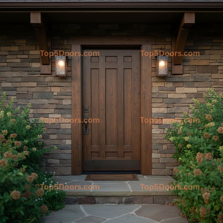 brown front door craftsman Door
