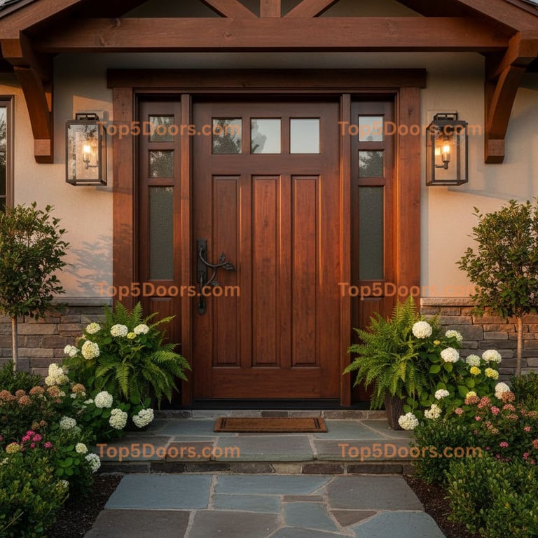 brown front door craftsman Door