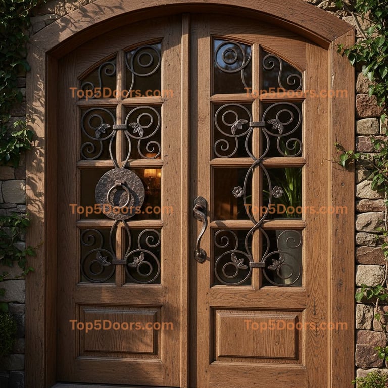 brown front door french country Door