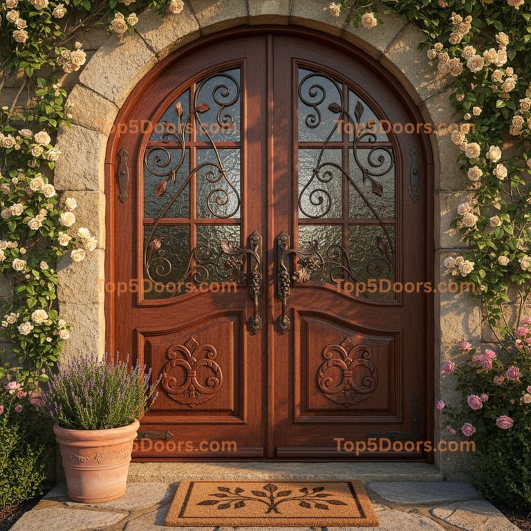 brown front door french country Door