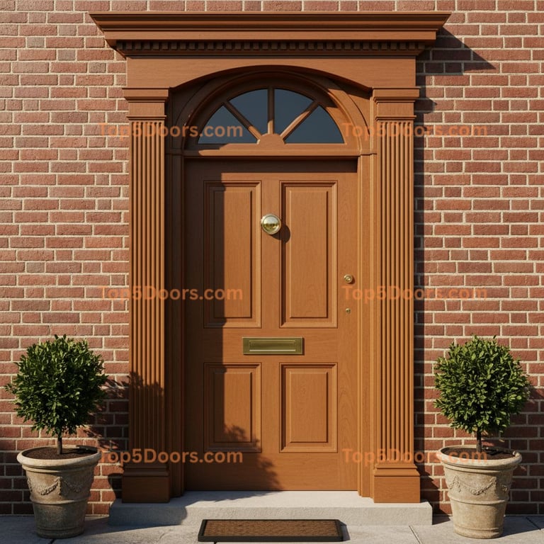 brown front door georgian Door