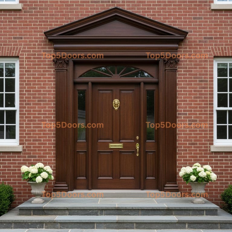 brown front door georgian Door