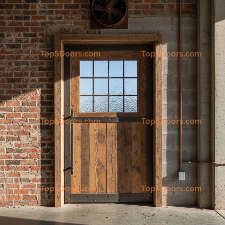 brown front door industrial Door