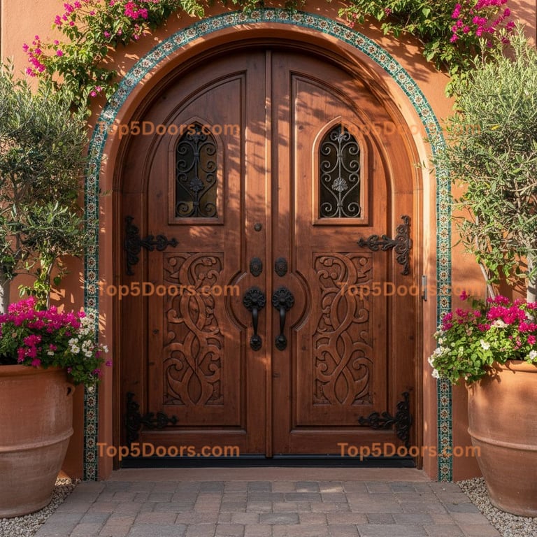 brown front door mediterranean Door