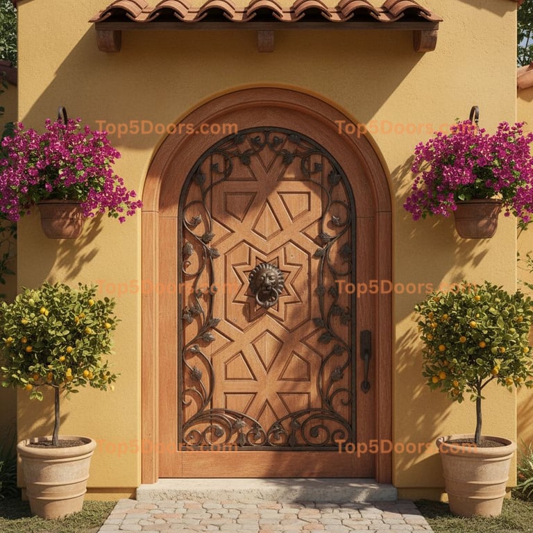 brown front door mediterranean Door