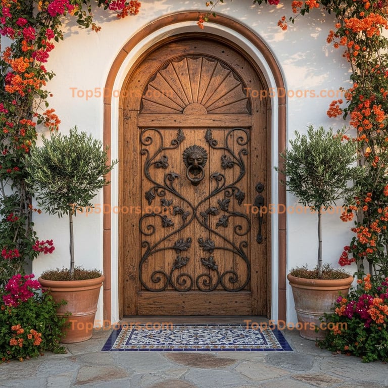 brown front door mediterranean Door