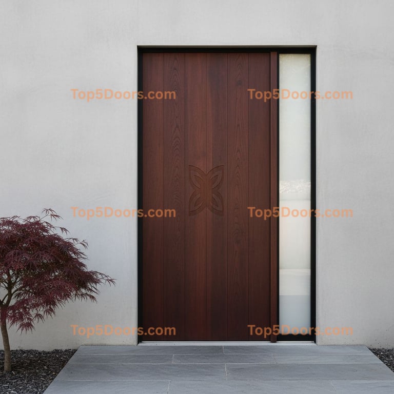 brown front door minimalist Door