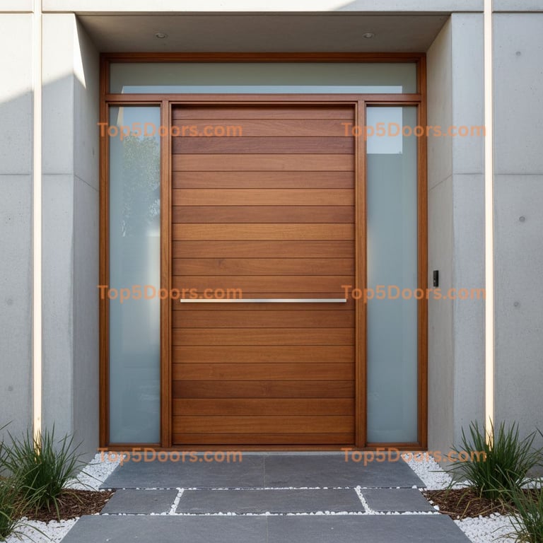 brown front door modern Door