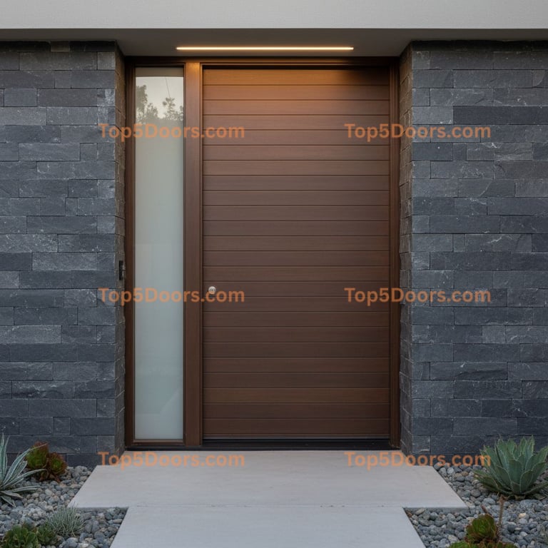 brown front door modern Door