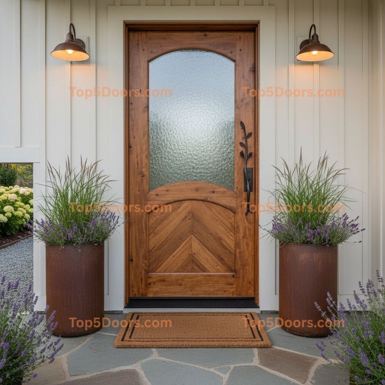 brown front door modern farmhouse Door