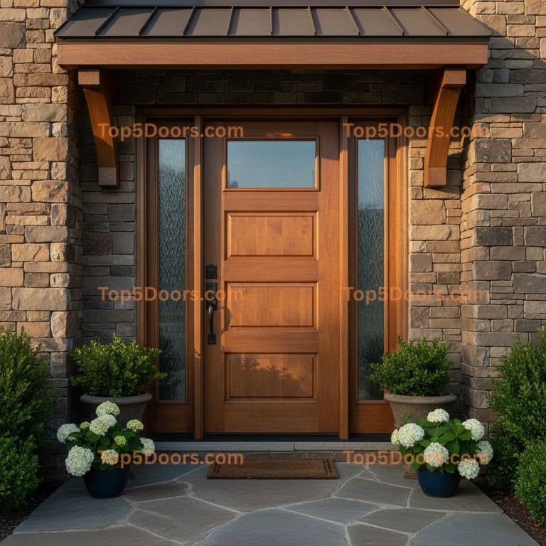 brown front door modern farmhouse Door
