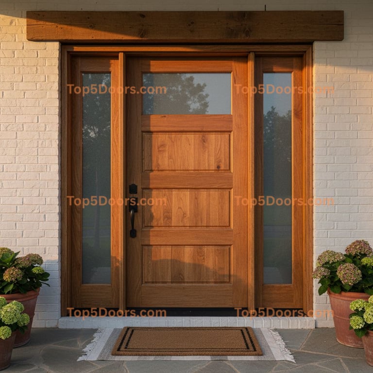 brown front door modern farmhouse Door