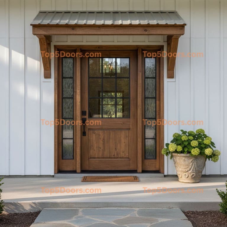 brown front door modern farmhouse Door