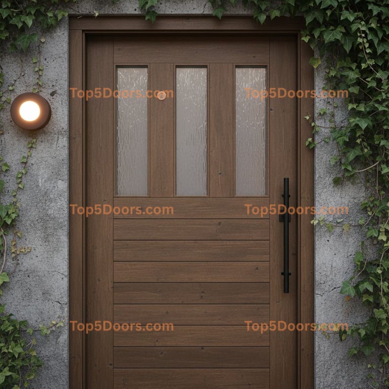 brown front door scandinavian Door