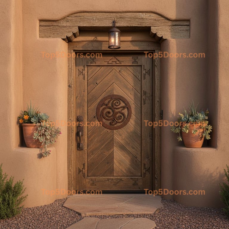 brown front door southwestern Door