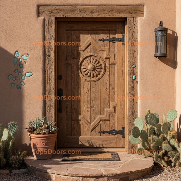 brown front door southwestern Door