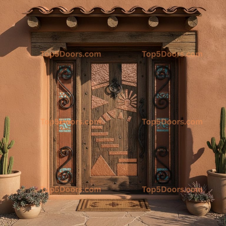 brown front door southwestern Door